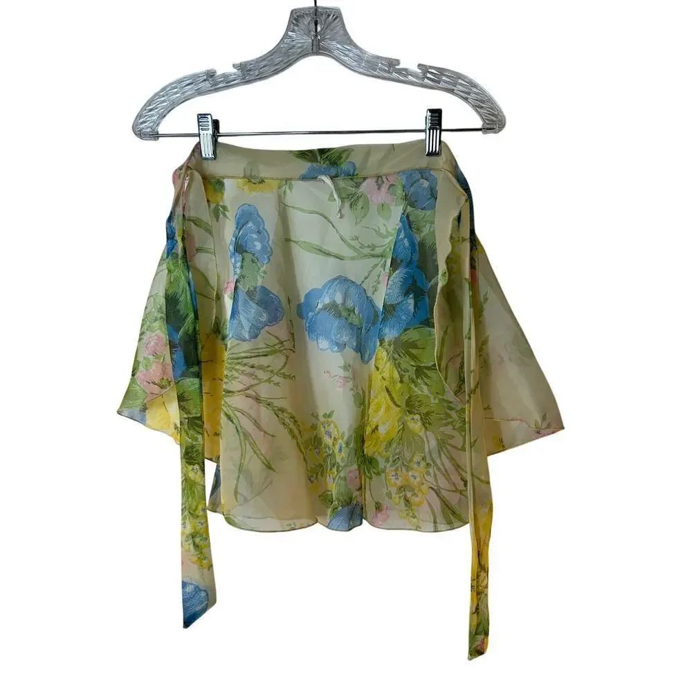 VINTAGE Women’s Sheer Floral Apron / Size: One Size